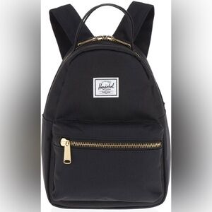 Herschel Supply Company NWOT Mini Nova Unisex Black Double Zipper Mini Backpack